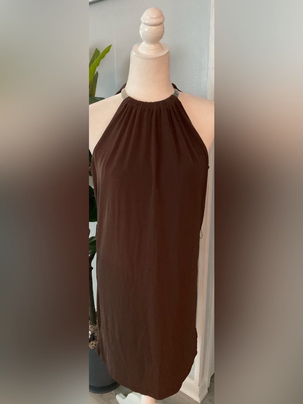 MICHAEL Michael Kors Brown Halter Dress